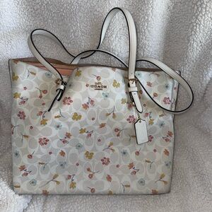 Coach multi color floral purse